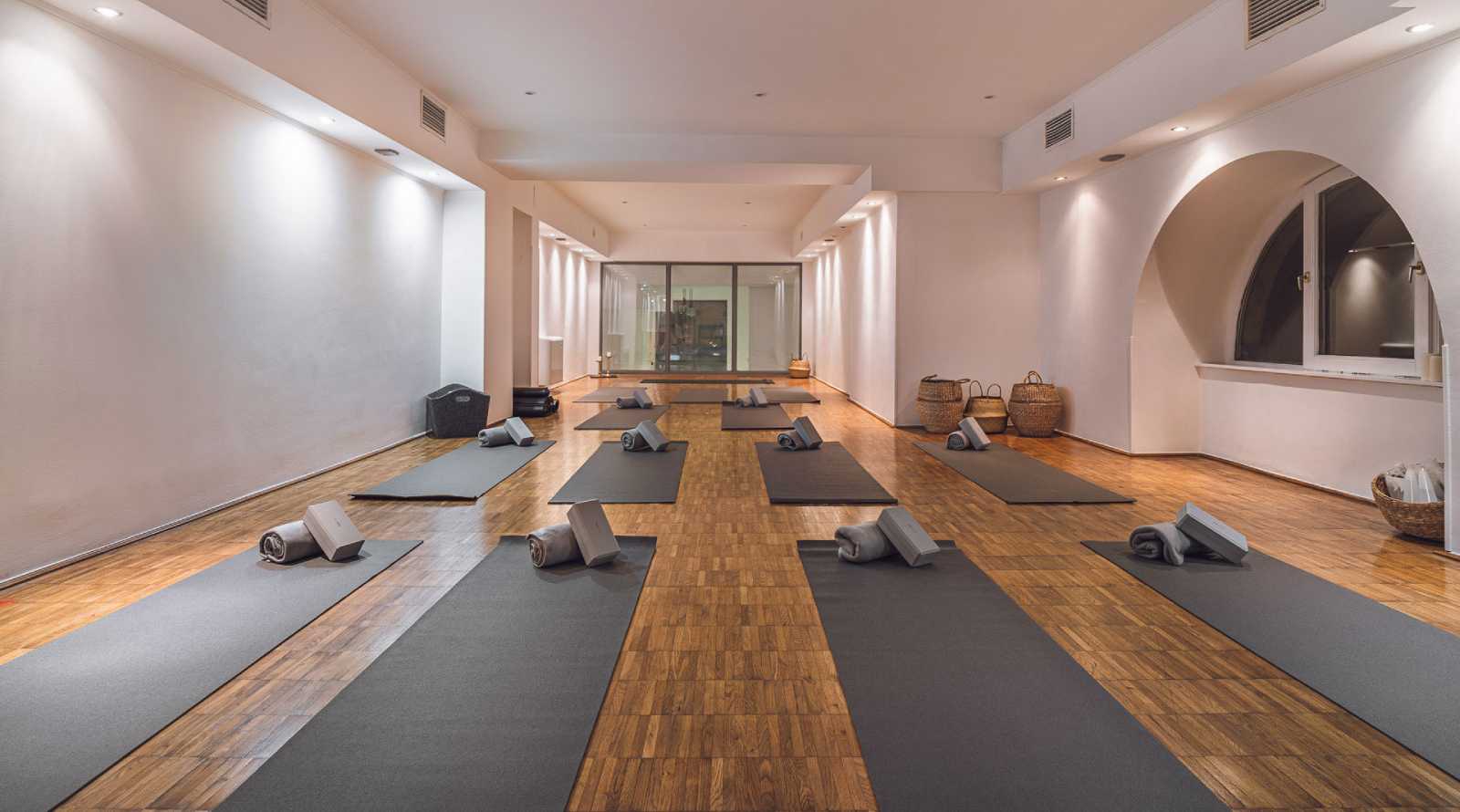 AGORA Community main room — yoga space